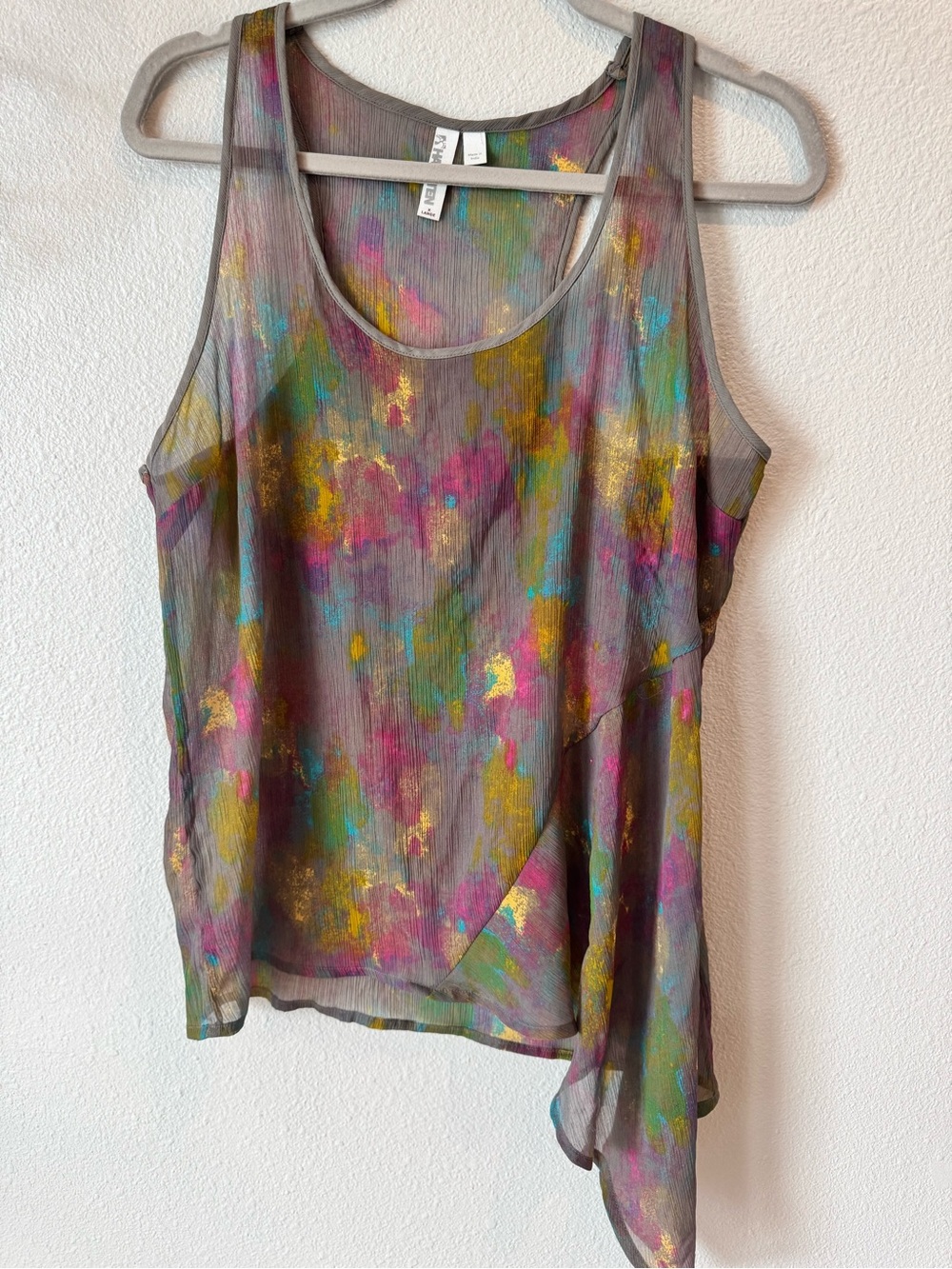 Y2K Asymmetrical Hang Ten Sheer Tank.